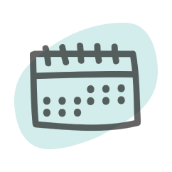 outline of a calendar page