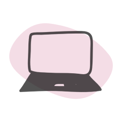 outline of a laptop computer